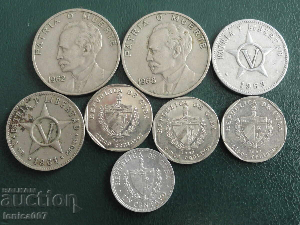 Auction Cuba - Coins (8 pieces) Auction Cuba - Coins (8 pieces)