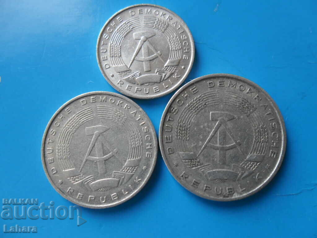 1, 5, 10 Pfennig 1968 GDR, Germany with price 0.90 BGN | € 0.46