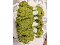 Lot of 9x100g tobacco green yarn