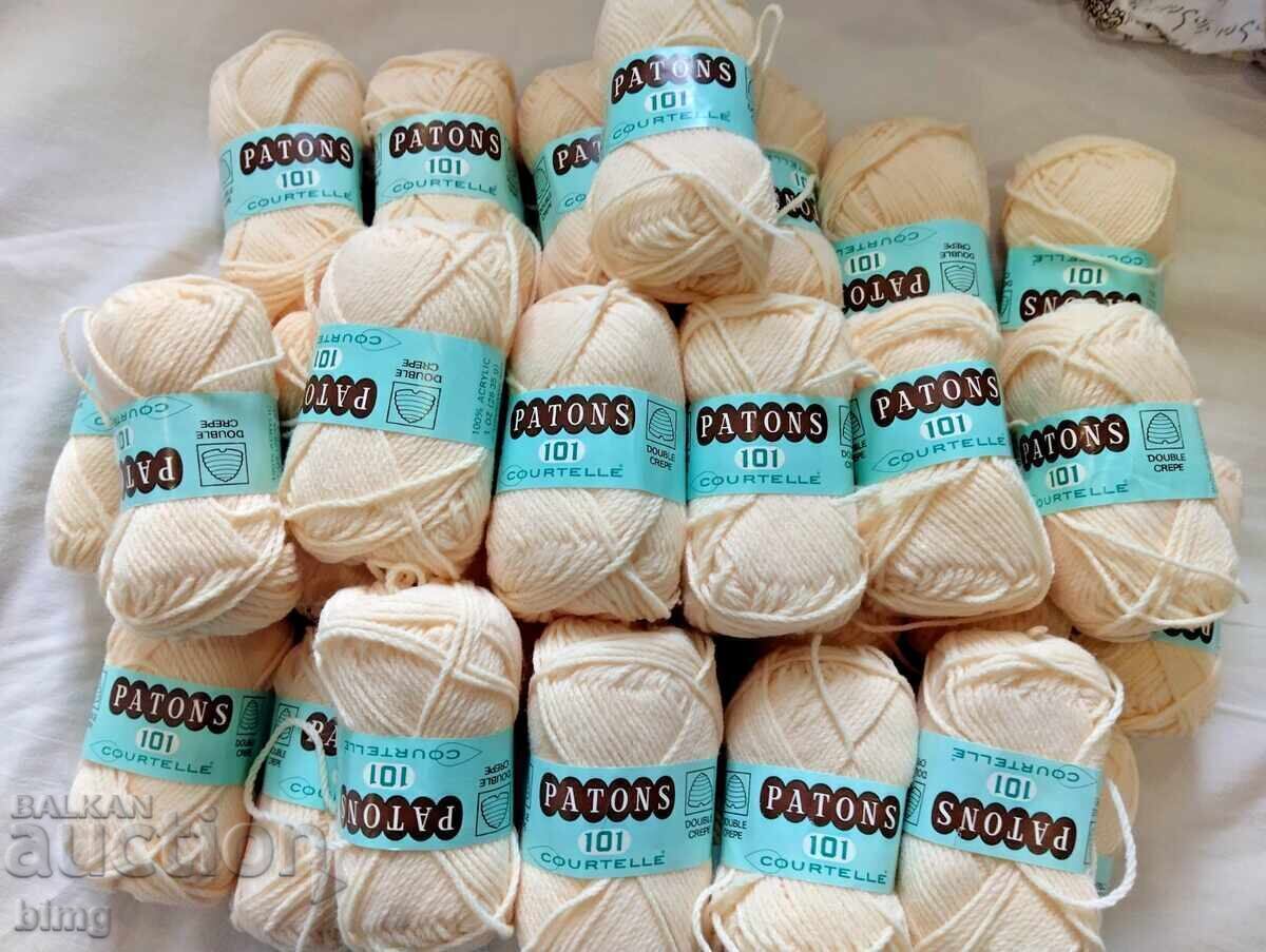 Lot de 30x25.35g de fir galben PATON
