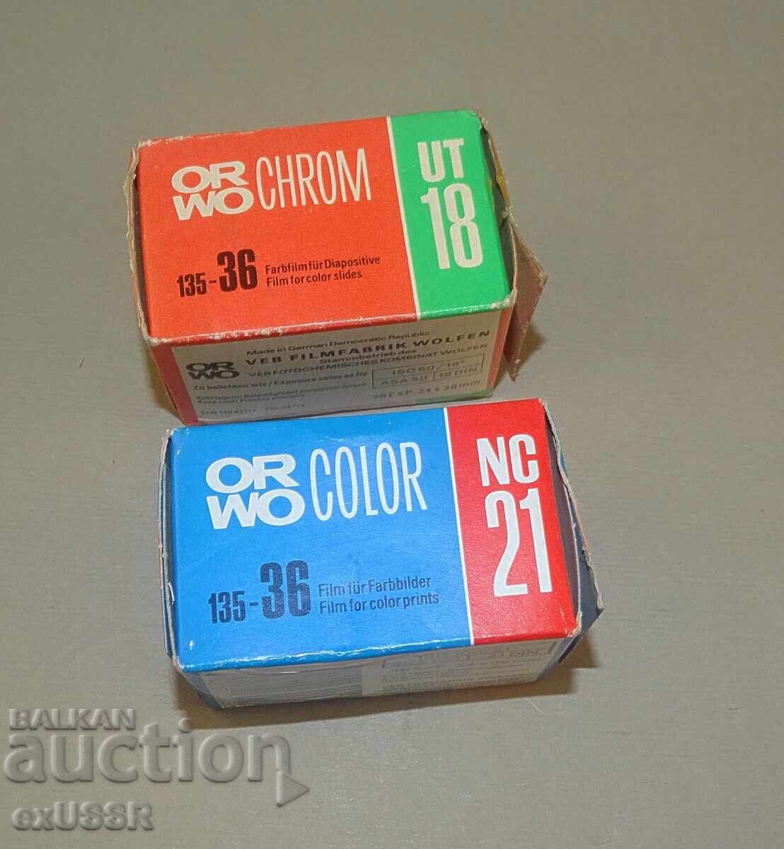 2 έγχρωμα φιλμ ΟΡΒΟ ORWO