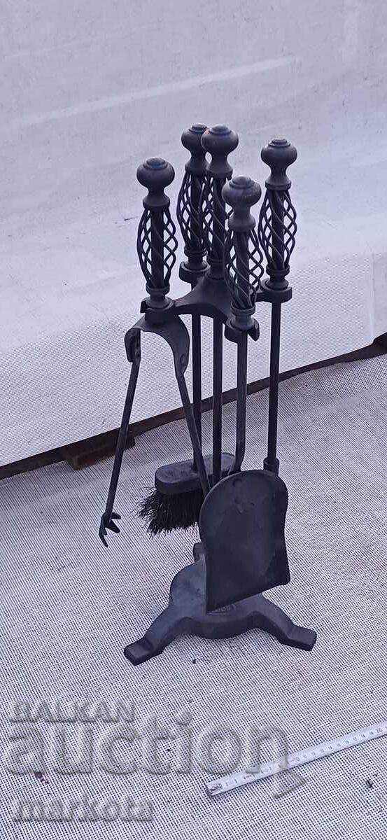 Antique fireplace tools - 1880s Antique fireplace tools - 1880s