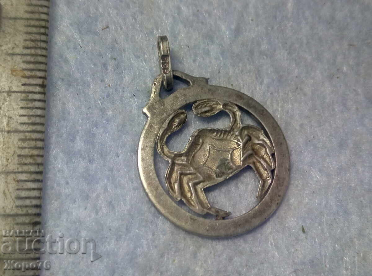 Доставка на Фин Стар СРЕБЪРЕН МЕДАЛЬОН ЗОДИЯ РАК СРЕБРО 835