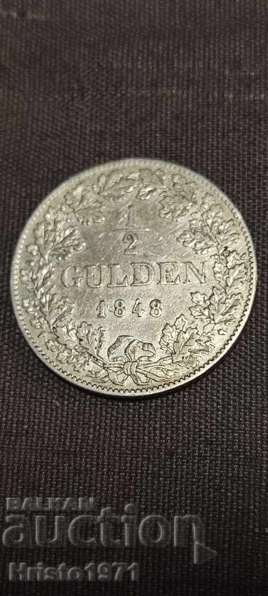 1/2 Gulden 1848 Württemberg