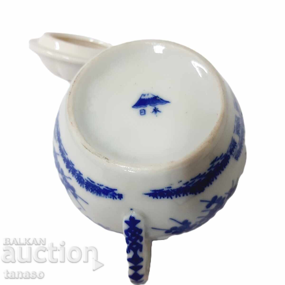 Zaharniță din porțelan japonez, albastru și alb - 6