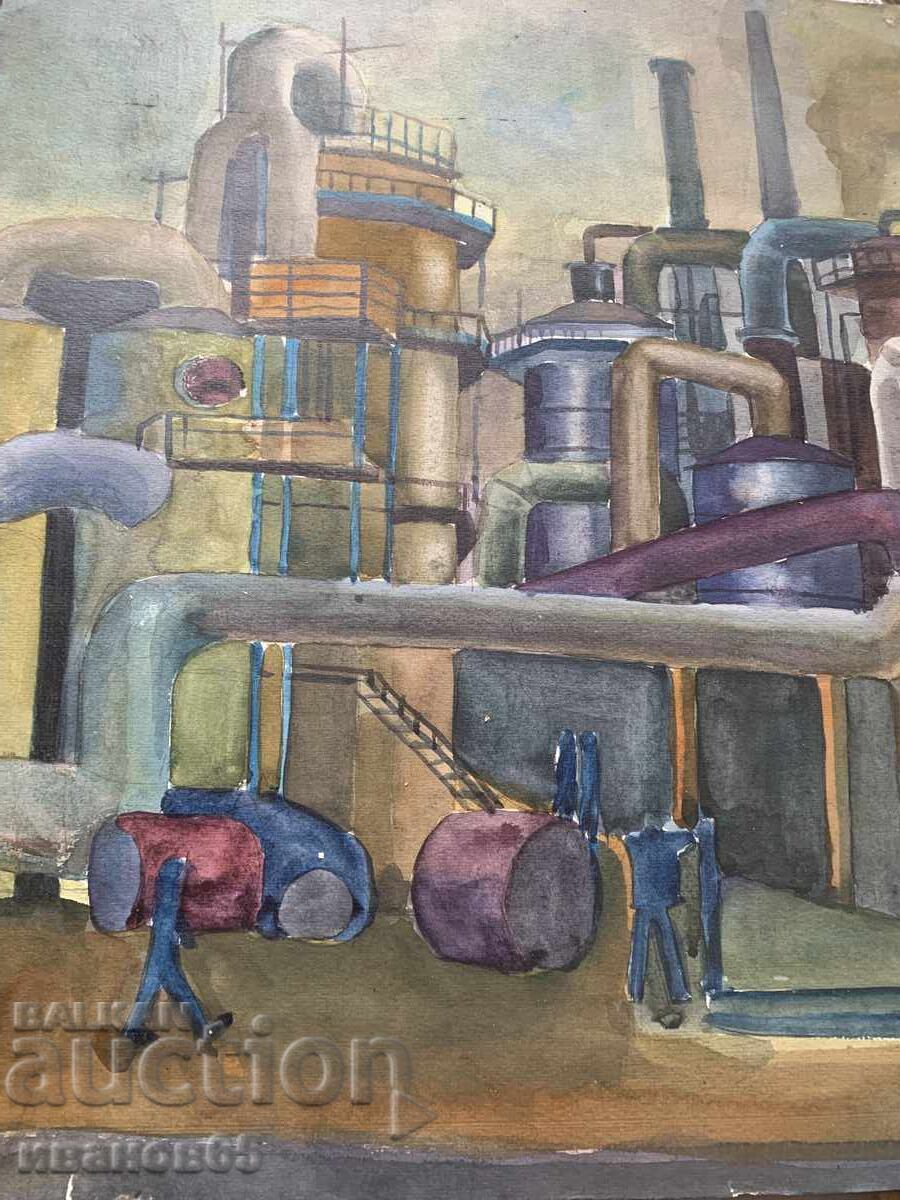 Auction Painting, industrial landscape Auction Painting, industrial landscape