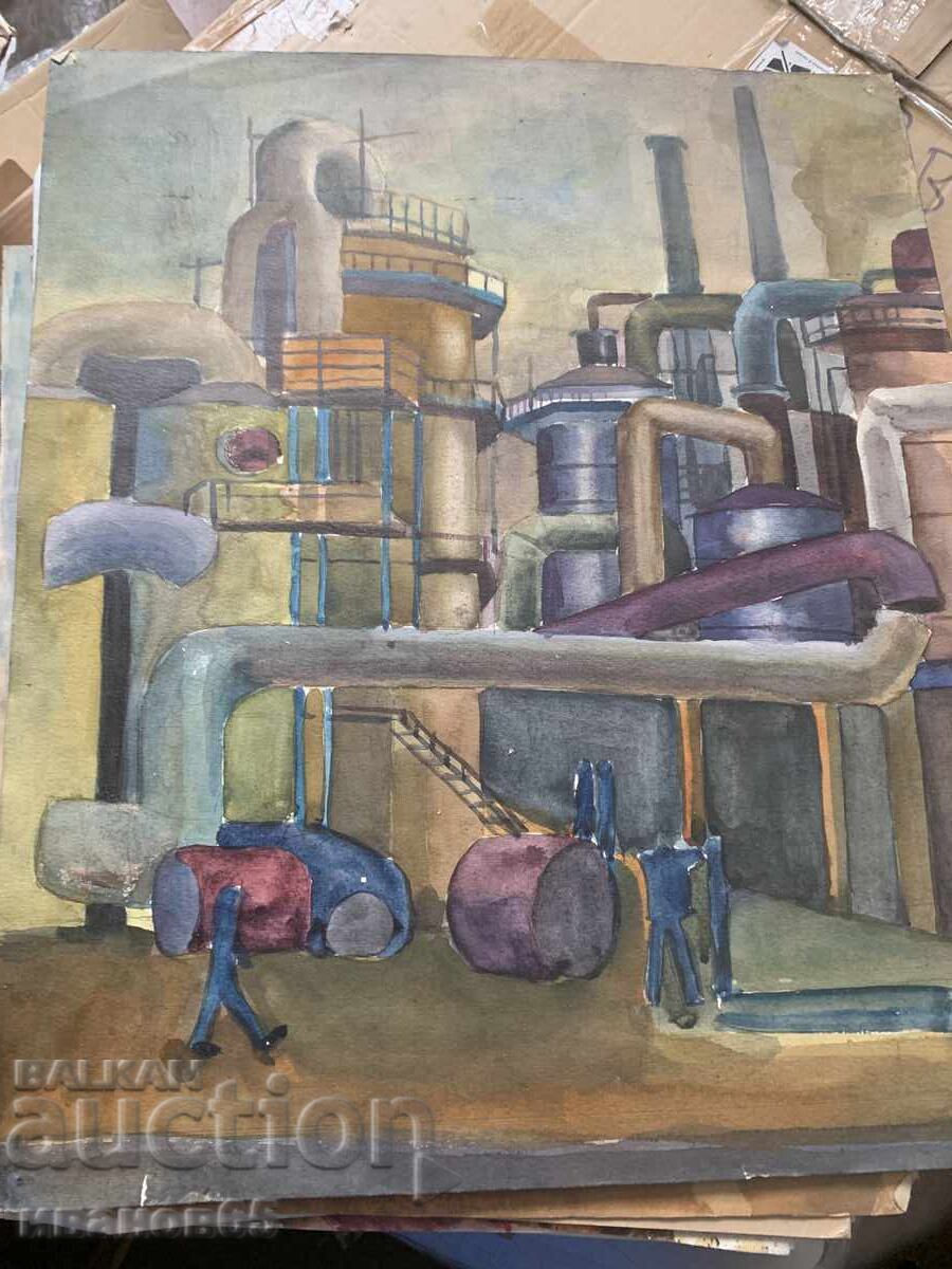 Painting, industrial landscape Painting, industrial landscape