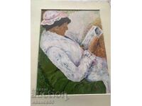 Painting of a wife reading a book