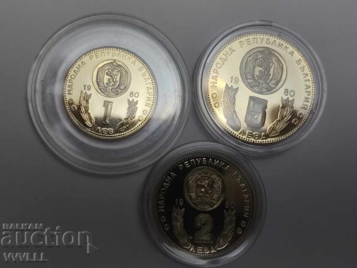 1980 "Spain '82" 1, 2 and 5 Leva. LONG apostrophe - 6