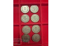 Silver 20 Leva 1930, 8 pieces