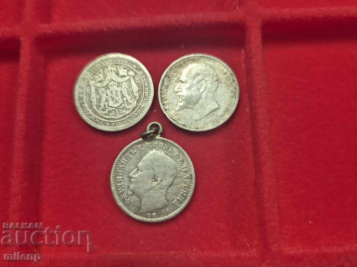 Delivery of Lot of silver 50 stotinki, 3 pieces Delivery of Lot of silver 50 stotinki, 3 pieces