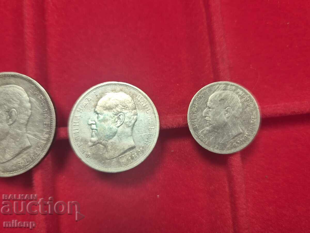 Lot silver 1912, 3 pieces silver coins - 5 Lot silver 1912, 3 pieces silver coins - 5