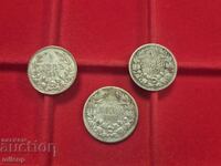 Lot silver 1891, 3 silver coins