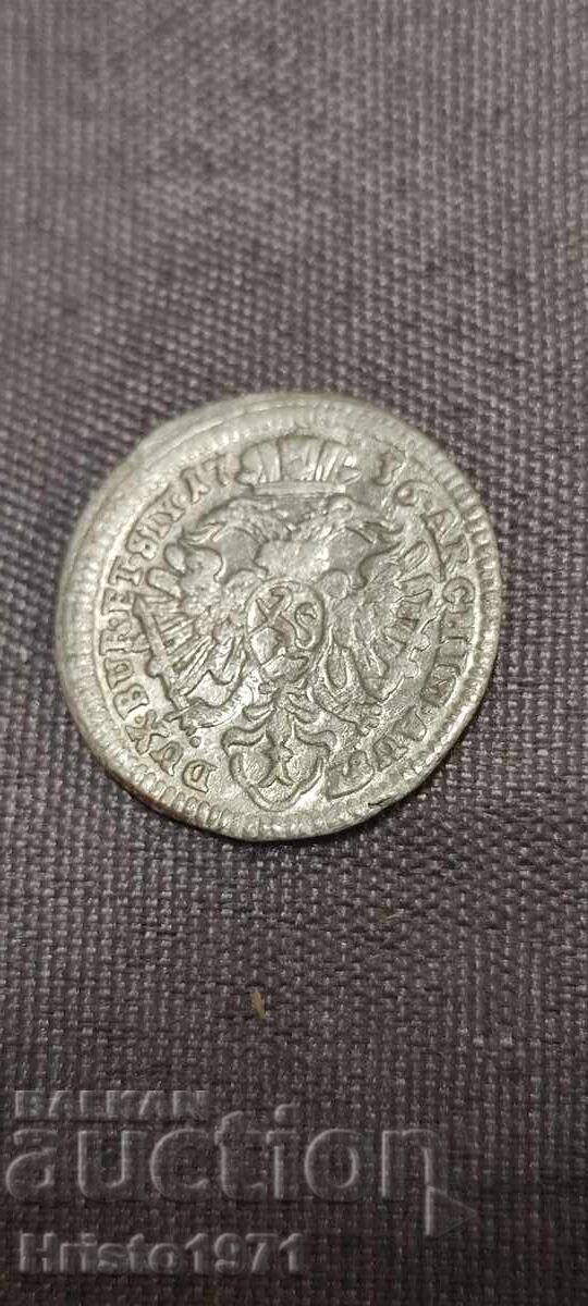 1 Kreuzer 1736 Graz with price 85.00 BGN | € 43.46 1 Kreuzer 1736 Graz with price 85.00 BGN | € 43.46