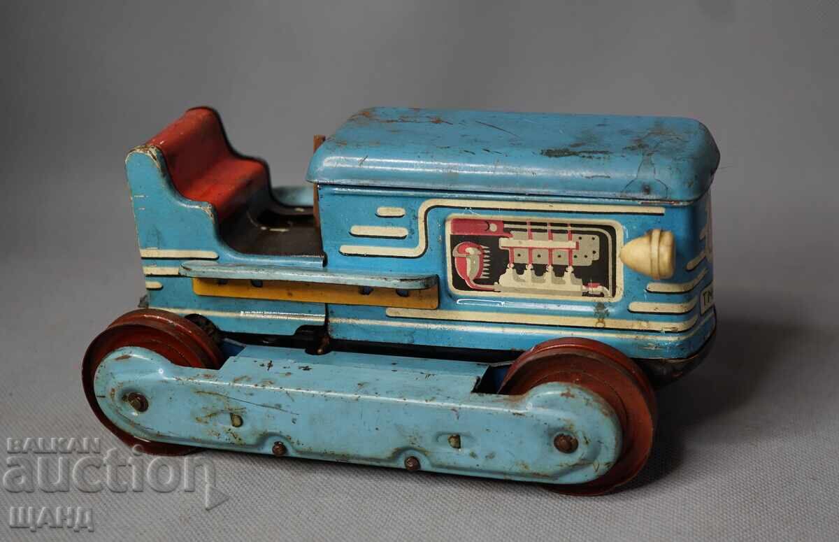 Παλιό μεταλλικό παιχνίδι, μοντέλο τρακτέρ με μπαταρίες