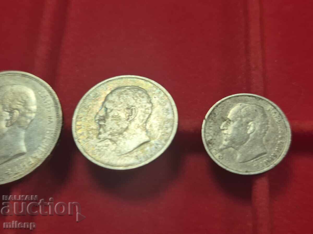 Lot silver 1912, 3 pieces silver coins - 6 Lot silver 1912, 3 pieces silver coins - 6