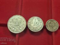 Lot silver 1912, 3 pieces silver coins