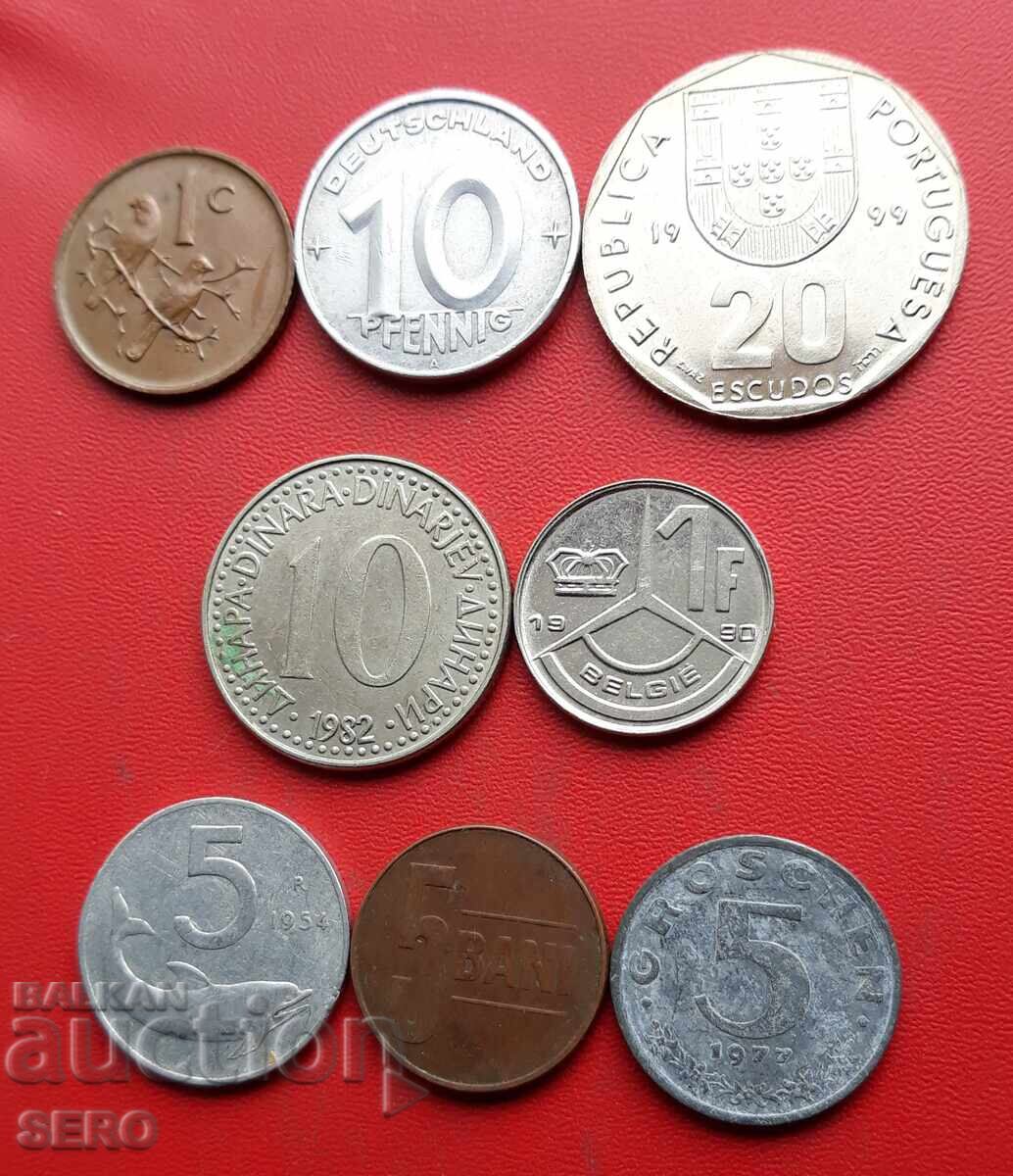 Lot mixt de 8 monede