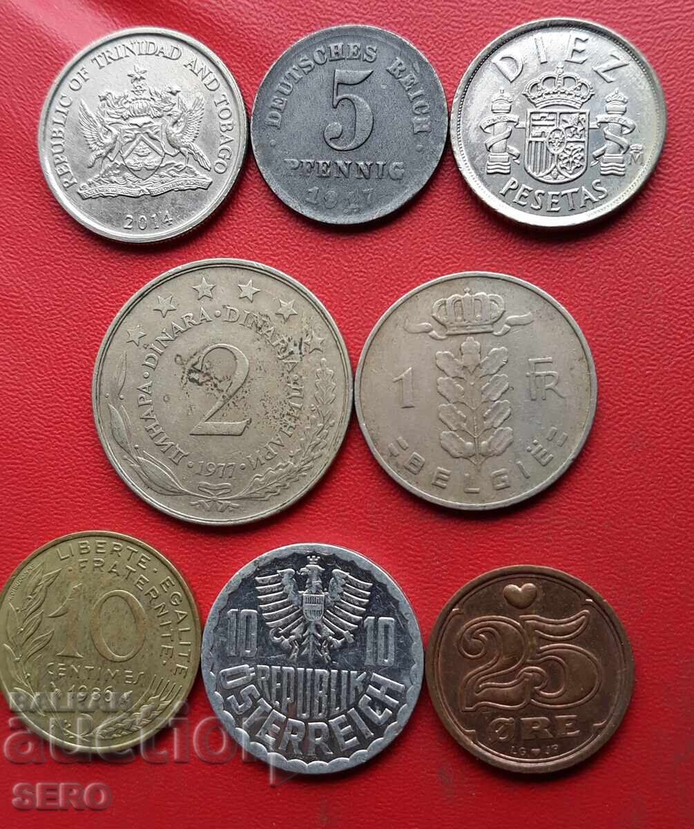 Mixed lot of 8 coins