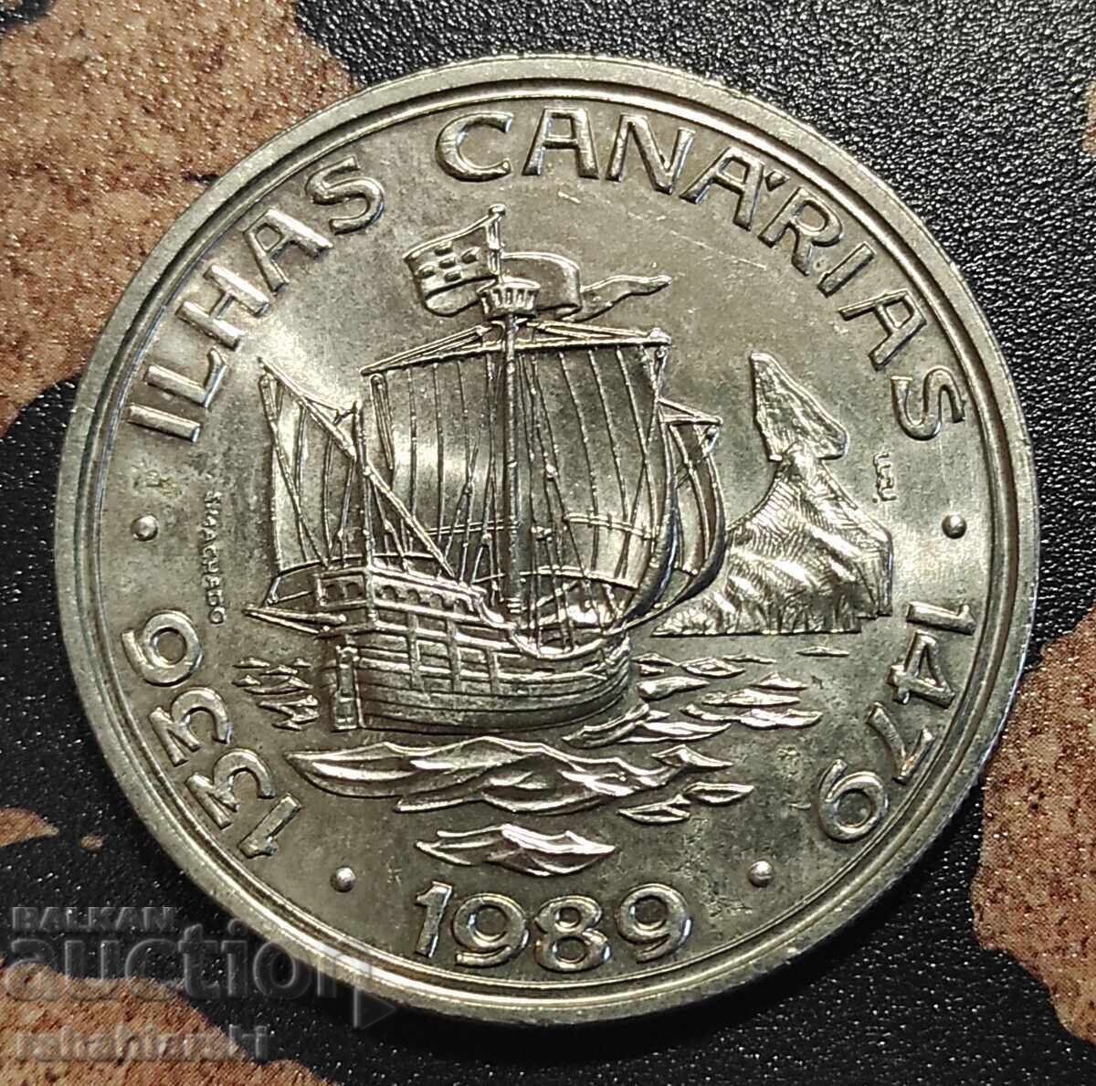 Νόμισμα Πορτογαλίας (Κανάρια Νησιά) 100 εσκούδος, 1989 με τιμή 5.00 BGN | € 2.56