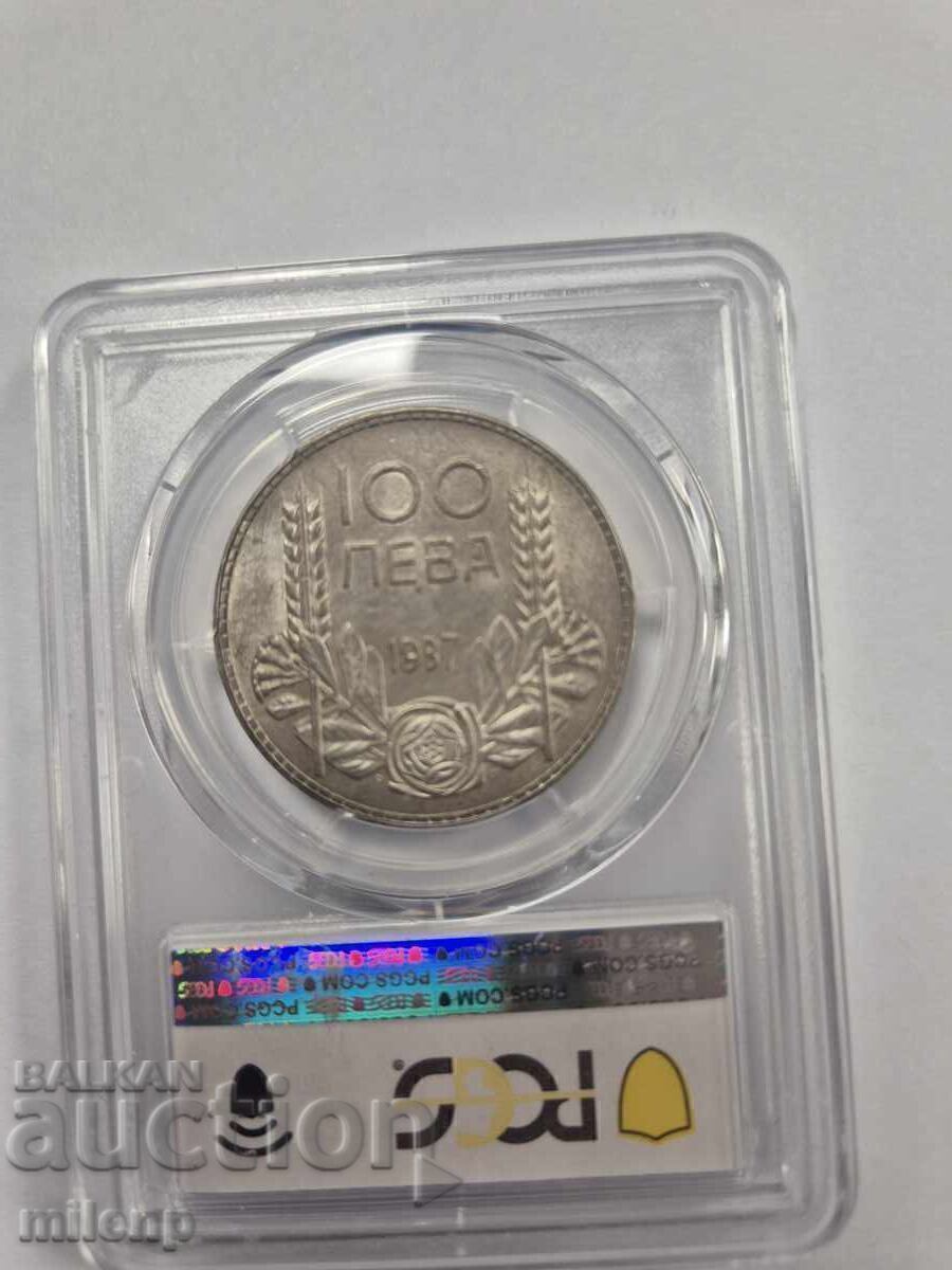 Auction  PCGS MS63 100 BGN 1937