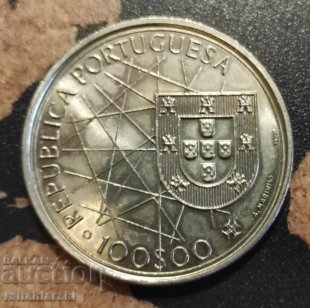 Monedă Portugalia (Azore) 100 escudos, 1989