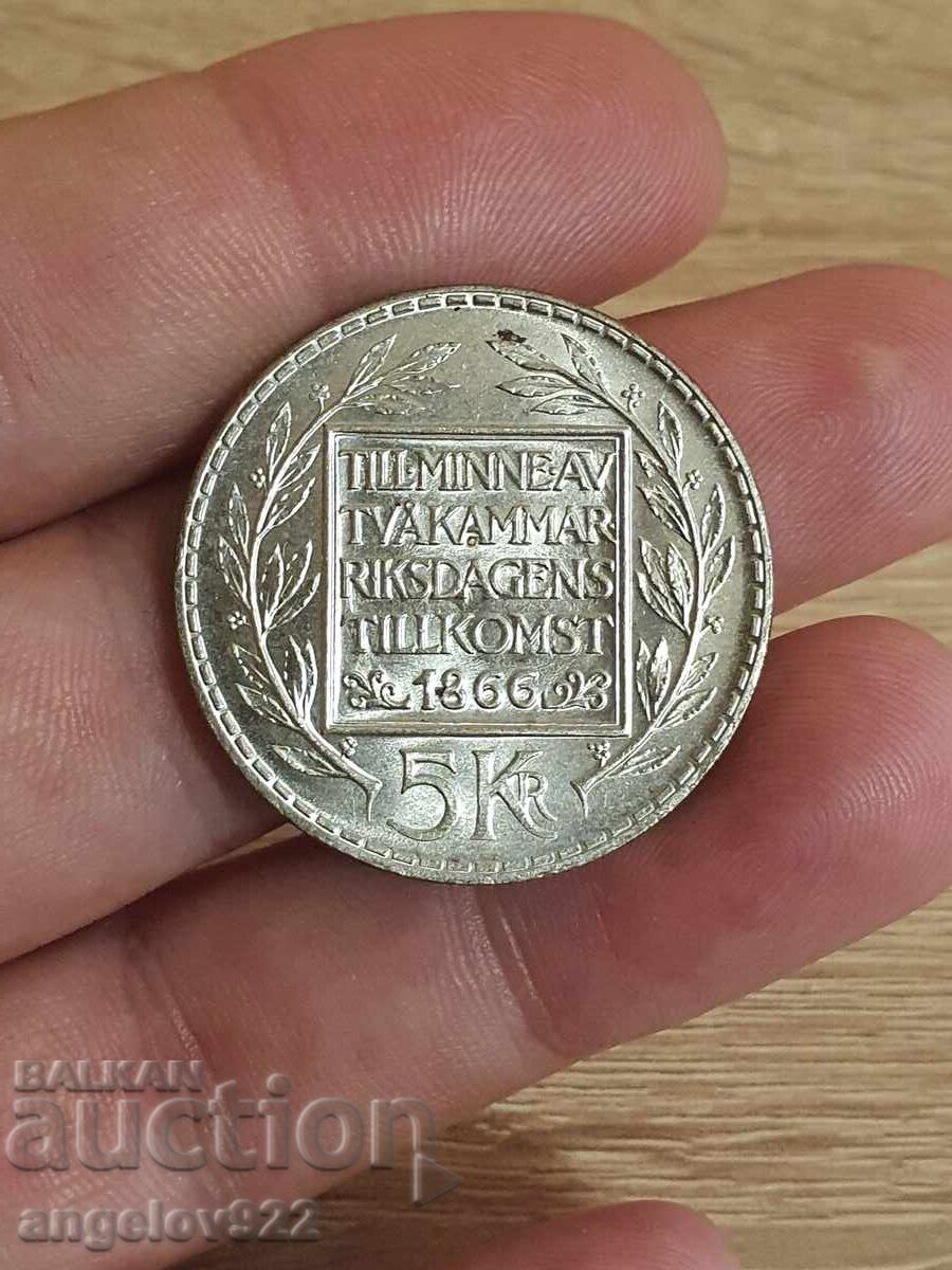 Silver coin 5 krona 1966 Silver coin 5 krona 1966