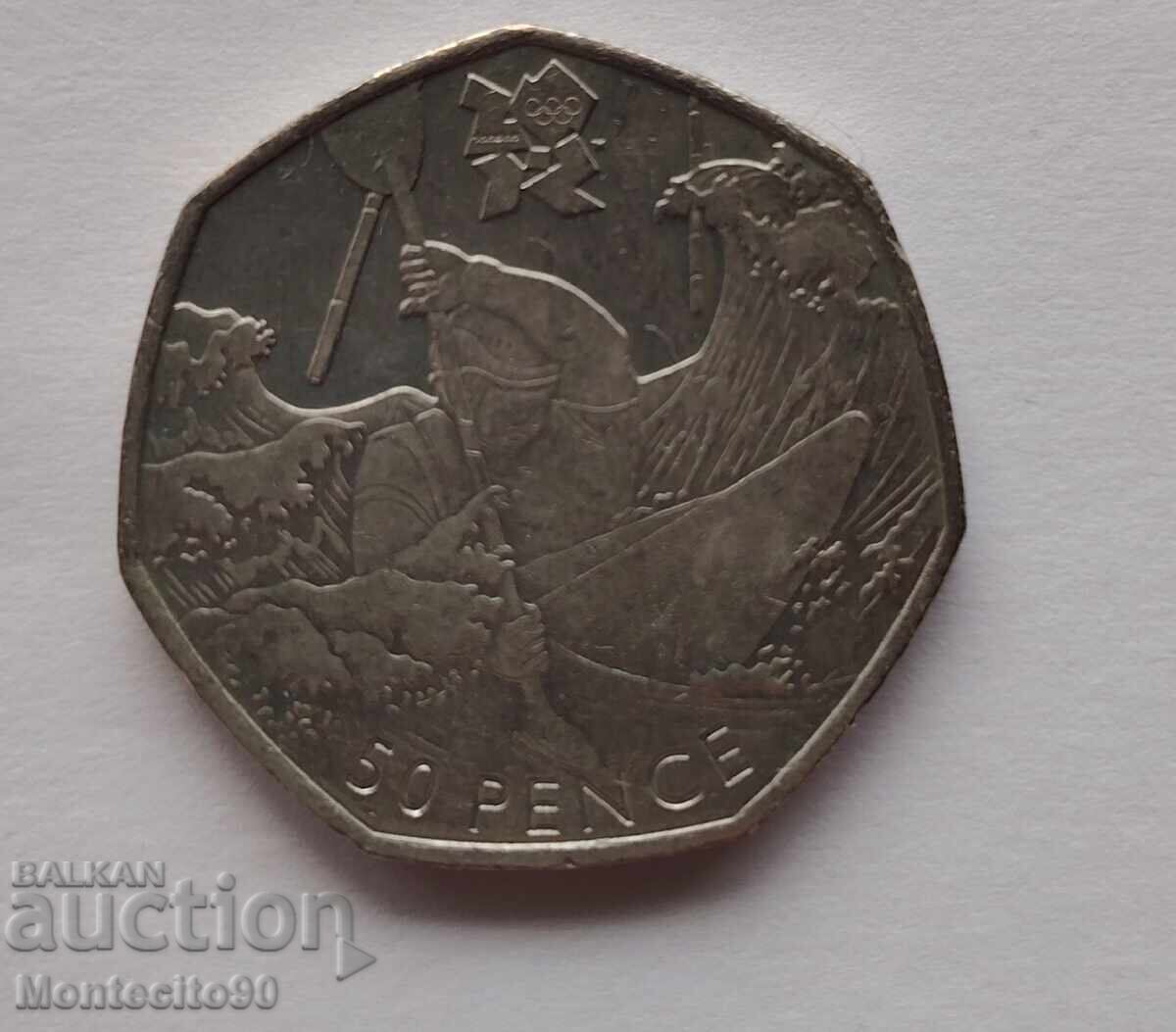 50 pensa Velikobritania 2011 Olimpiyski igri - Kanu kayak 50 pensa Velikobritania 2011 Olimpiyski igri - Kanu kayak