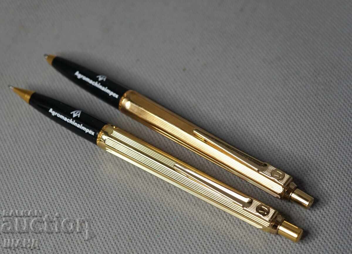 Auction  Ballograf Set of Gold-Plated Mechanical Pencil and Ballpoint Pen