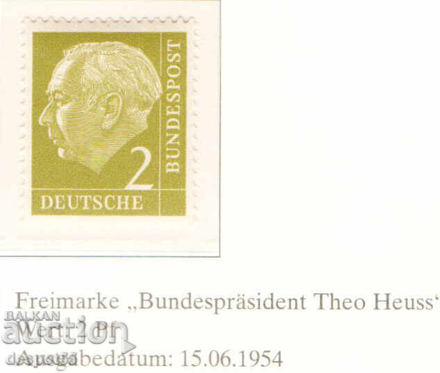 1954. RFG. Profesor dr. T. Heuss