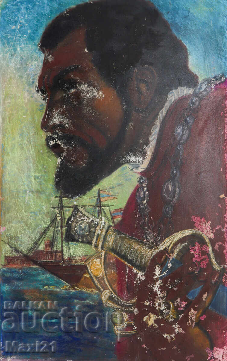 Стара картина маслени бои пастел сюрреалистична с цена 350.00 лв. | € 178.95