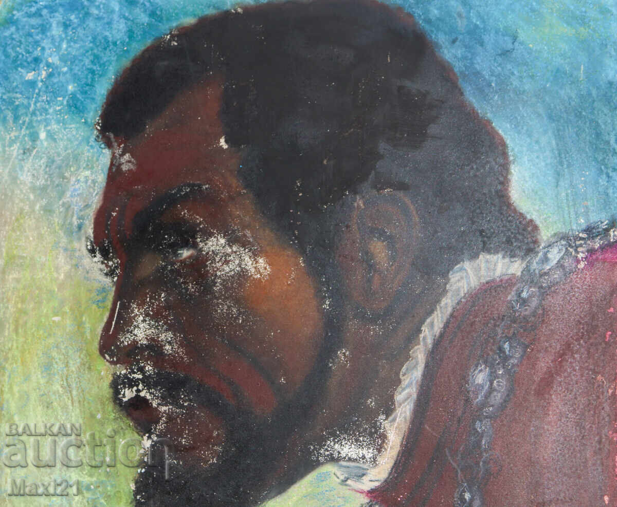 Аукцион Стара картина маслени бои пастел сюрреалистична