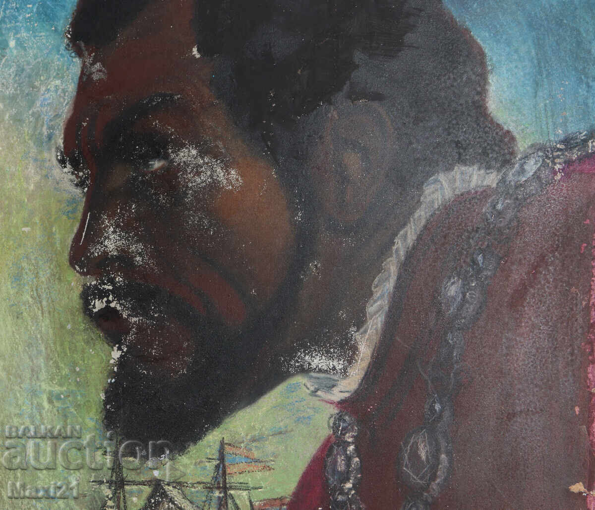 Доставка на Стара картина маслени бои пастел сюрреалистична