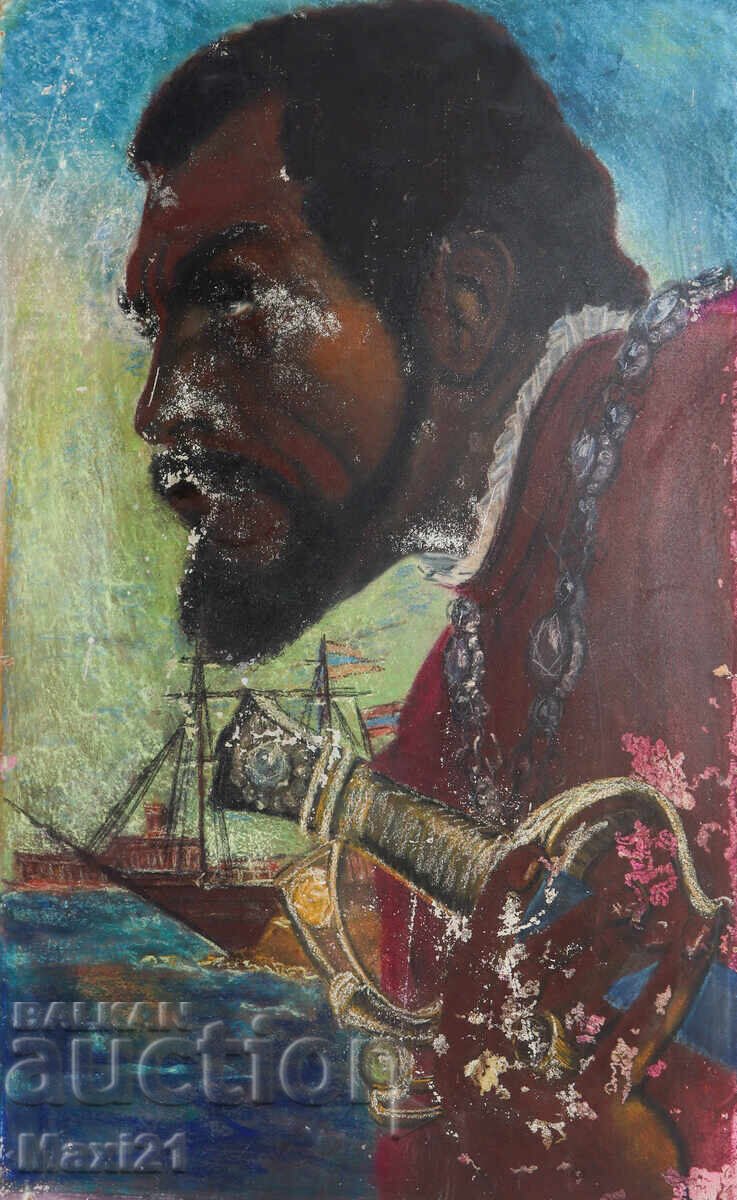 Стара картина маслени бои пастел сюрреалистична