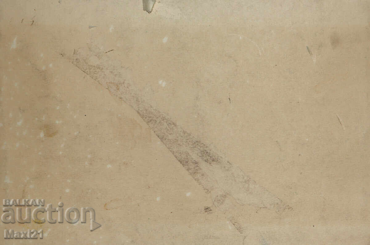 Old watercolor painting mountain landscape lake - 6