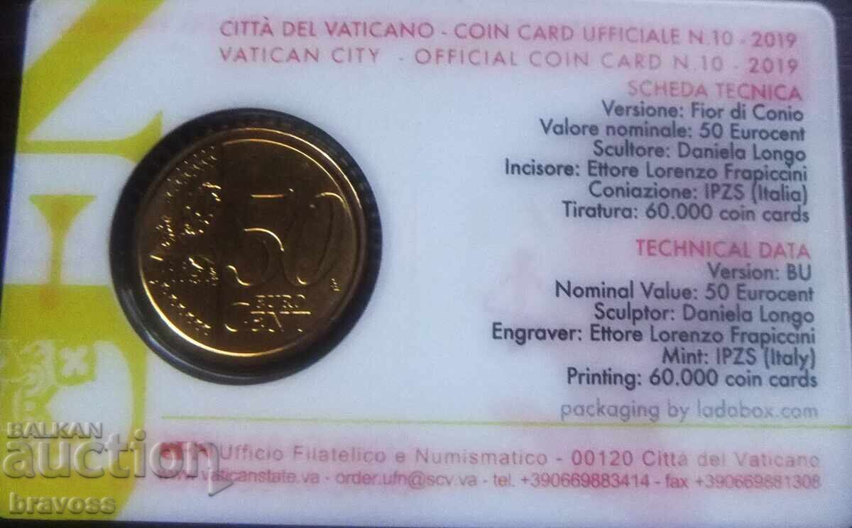 Vatican - 50 cenți - 2019 - hartă cu preț 13.99 BGN | € 7.15 Vatican - 50 cenți - 2019 - hartă cu preț 13.99 BGN | € 7.15