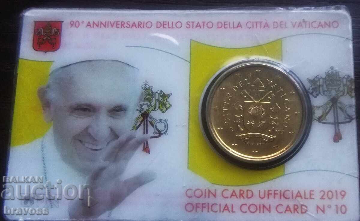 Vatican - 50 cenți - 2019 - hartă Vatican - 50 cenți - 2019 - hartă