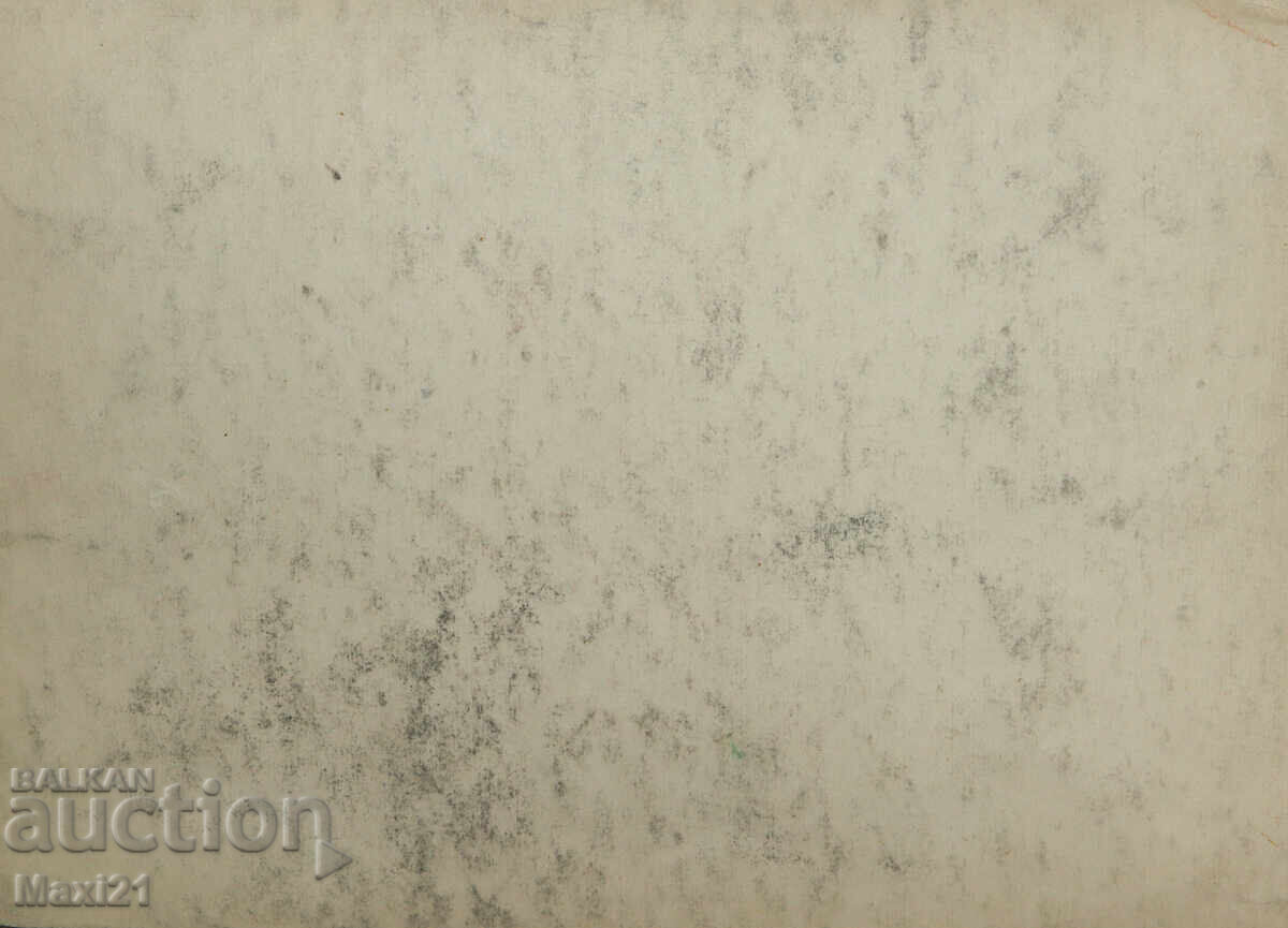 Παλιός πίνακας ακουαρέλας, σκηνή καθημερινής ζωής - 6