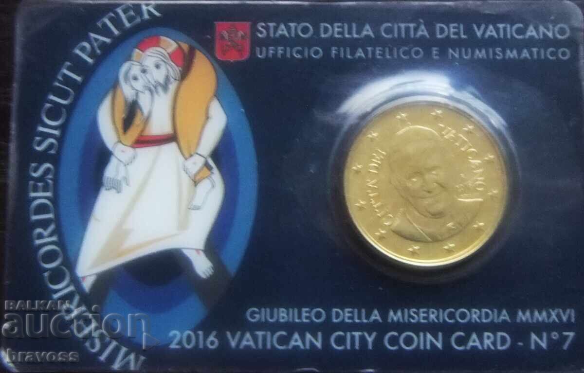 Vatican - 50 cenți - 2016 - hartă Vatican - 50 cenți - 2016 - hartă