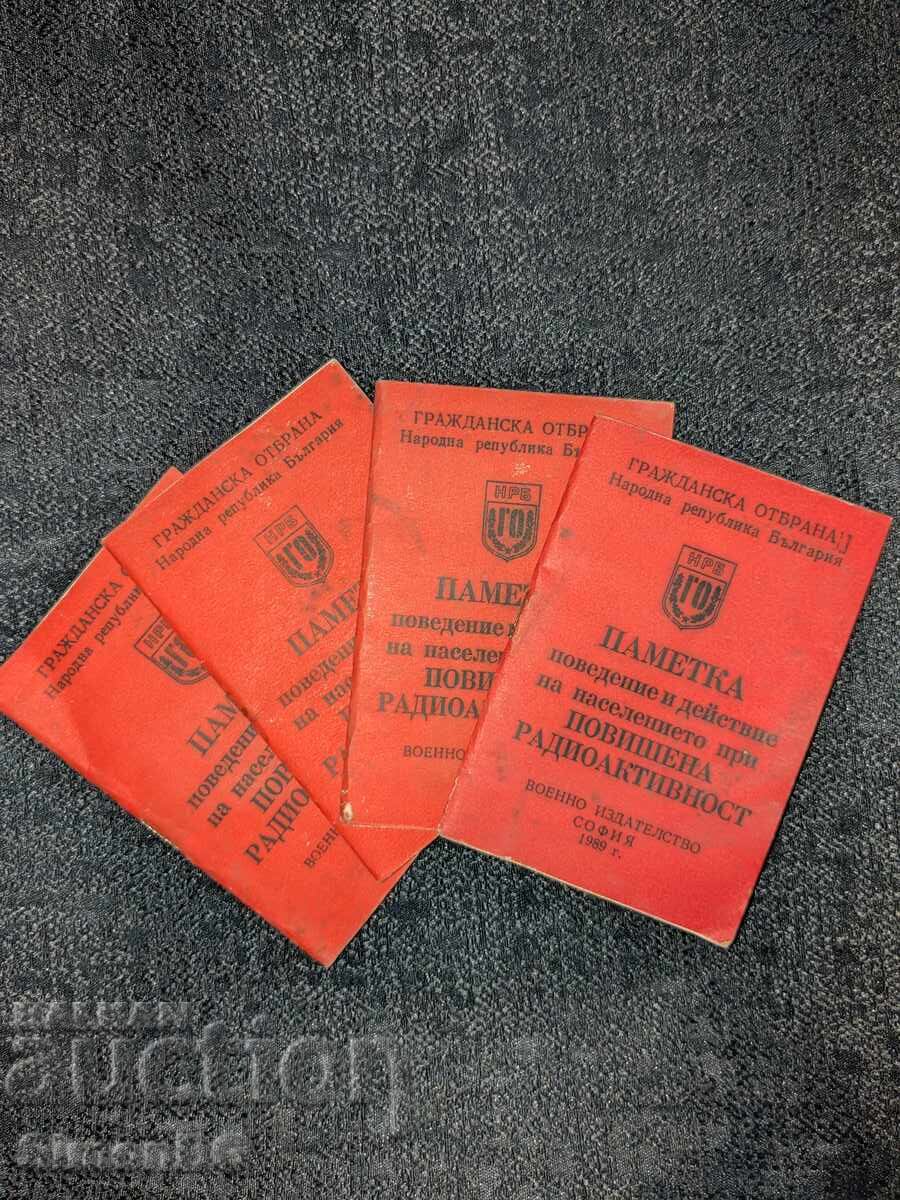 Instructions for the population's behavior in case of increased radioactivity with price 0.10 BGN | € 0.05