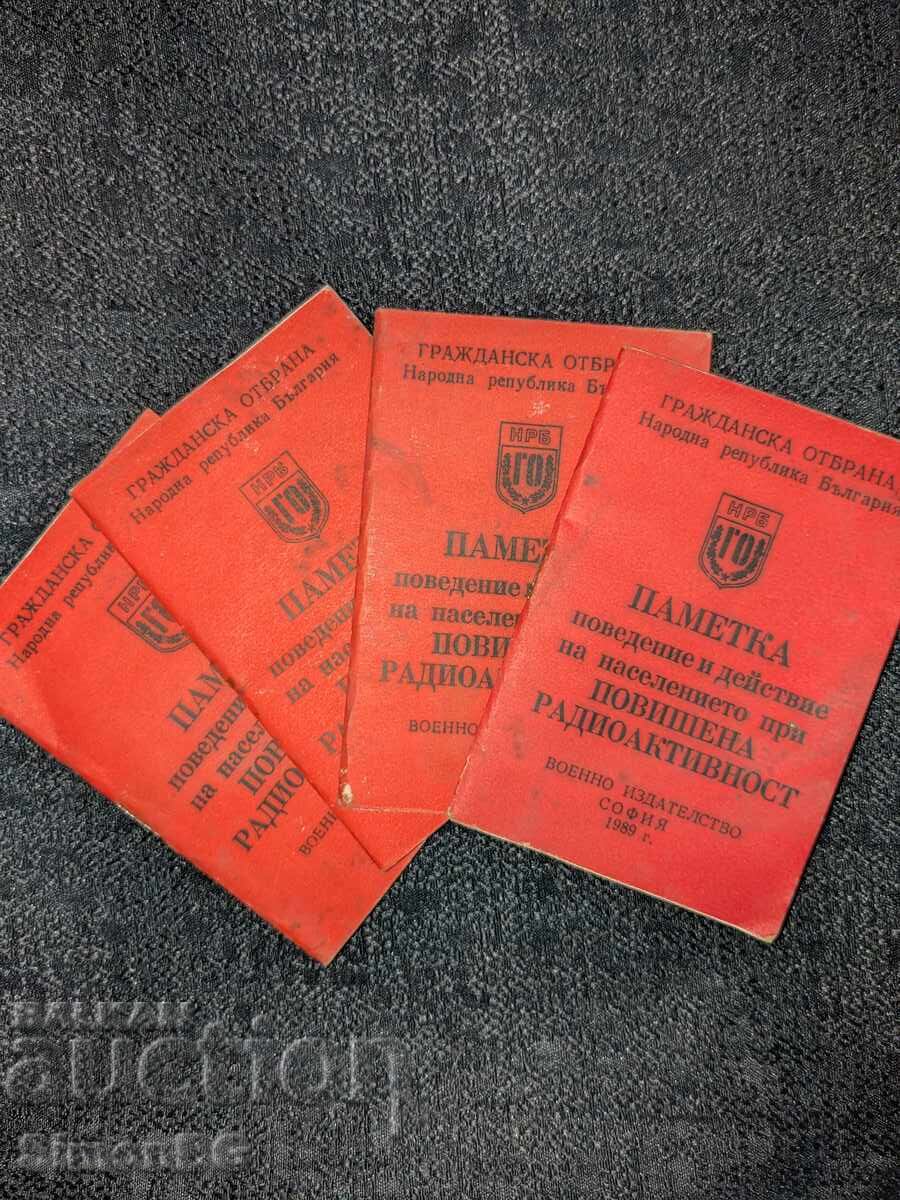 Instructions for the population's behavior in case of increased radioactivity