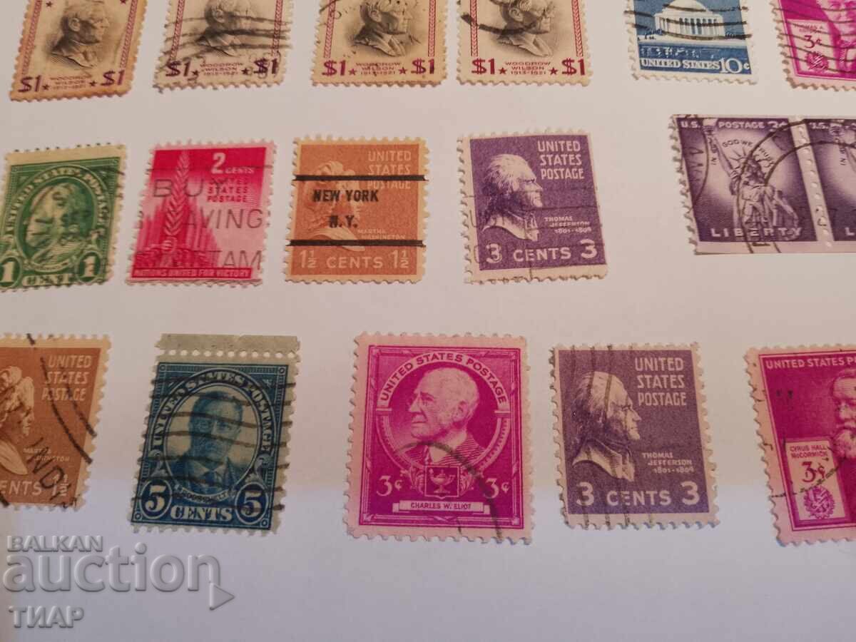Postage stamps USA -0.01 cents - 5 Postage stamps USA -0.01 cents - 5