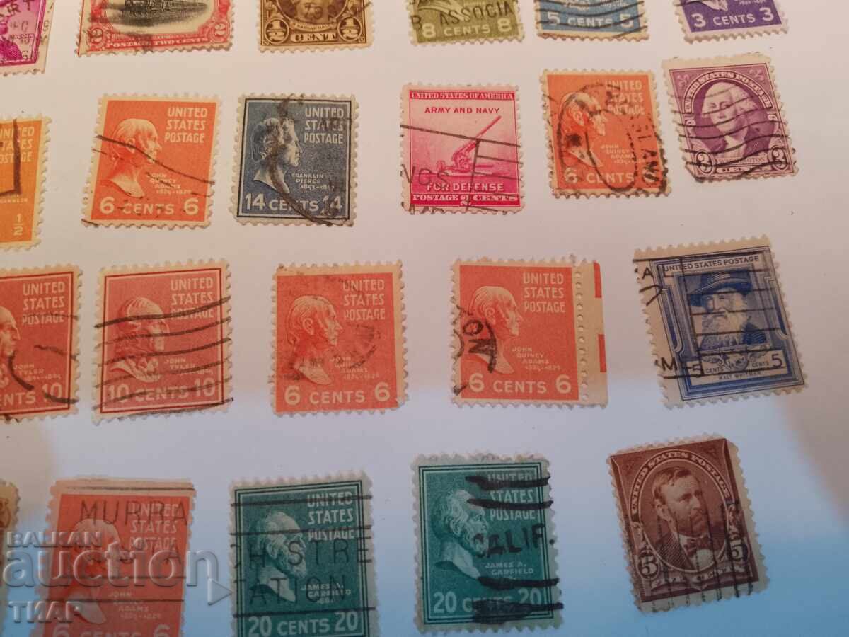 Postage stamps USA -0.01 cents - 5 Postage stamps USA -0.01 cents - 5