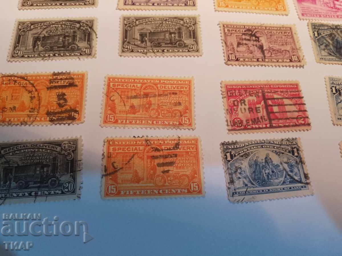 Postage stamps USA -0.01 cents - 5 Postage stamps USA -0.01 cents - 5