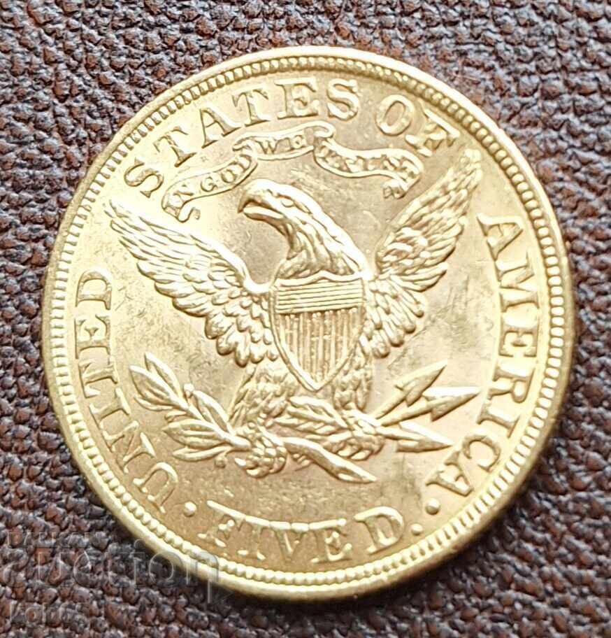 Delivery of 5 Dollar 1900 U.S. Gold