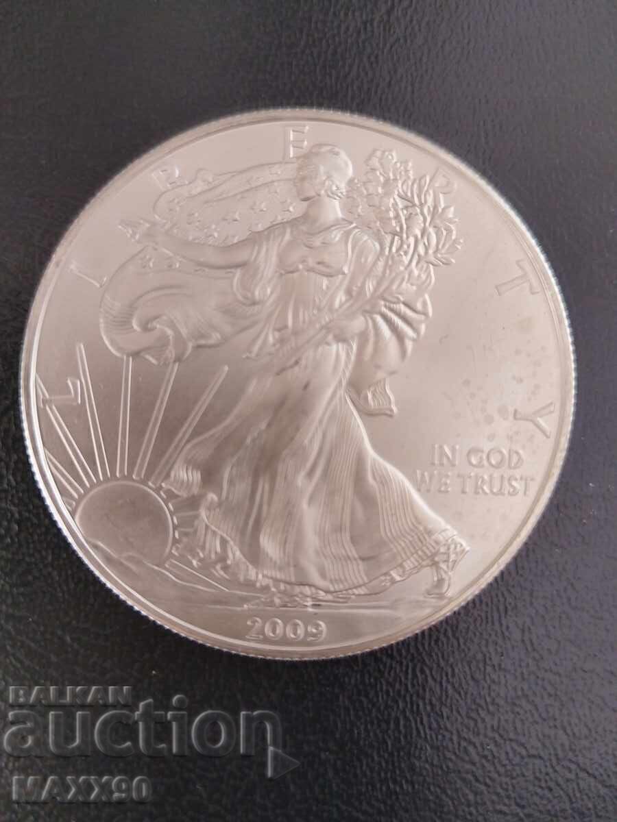 Американски орел 2009 година,1 oz сребро.Отлична инвестиция