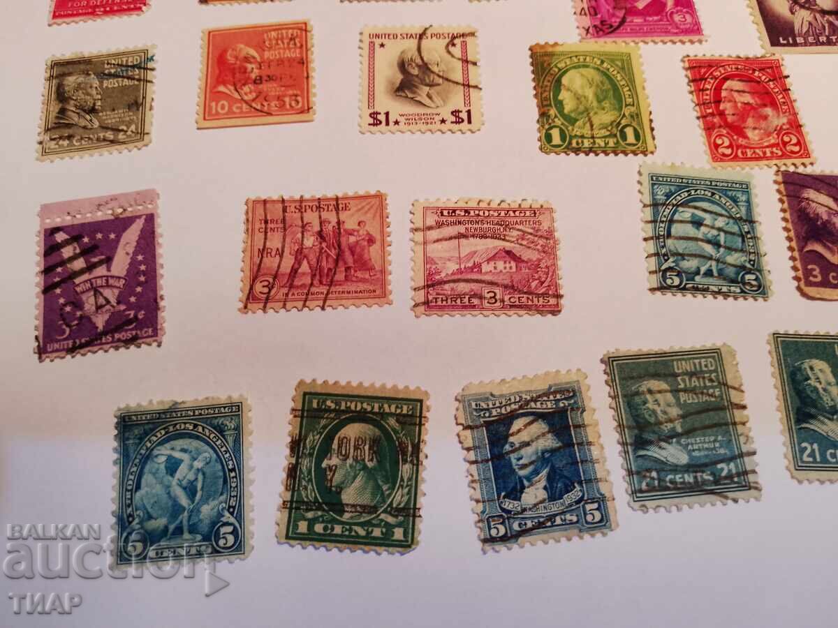 Postage stamps USA -0.01 cents - 5 Postage stamps USA -0.01 cents - 5