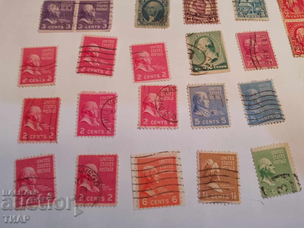 Postage stamps USA -0.01 cents - 5 Postage stamps USA -0.01 cents - 5