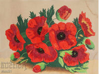 Картина акварел натюрморт макове