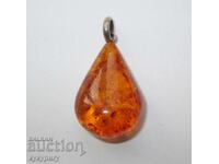 Pandantiv de chihlimbar în formă de picătură, frumos, din chihlimbar natural